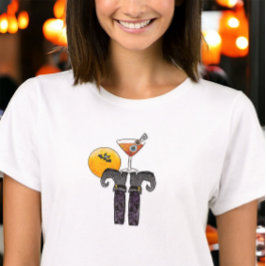 Halloween Festive Drink Witch visar Cute T Shirt