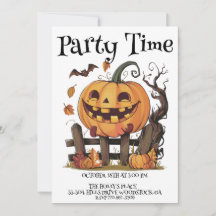Halloween Festive Pumpkin-inbjudan