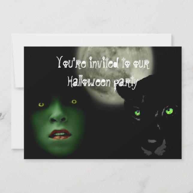 Halloween festmeddelande inbjudningar (Framsida)