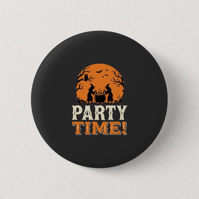 Halloween Festtid Häxcauldron Design_1 Knapp (Framsida)