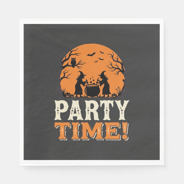 Halloween Festtid Häxgryta Design_1 Pappersservett (Framsidan)
