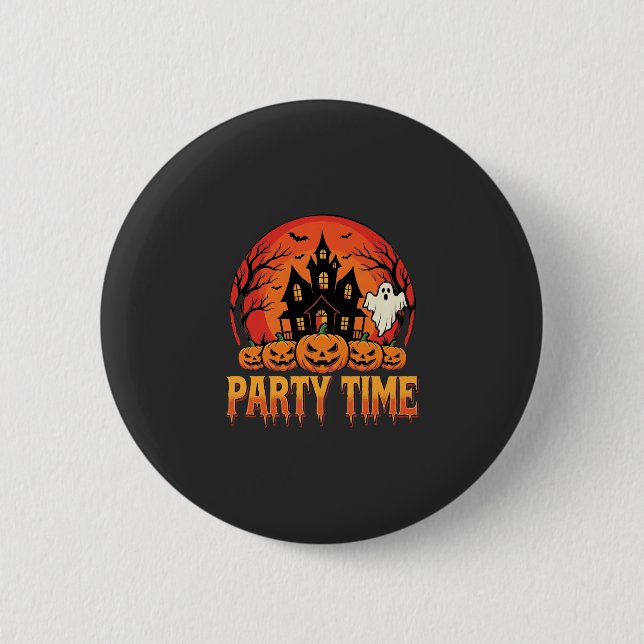 Halloween Festtid Spökpumpa Design_1 Knapp (Framsida)