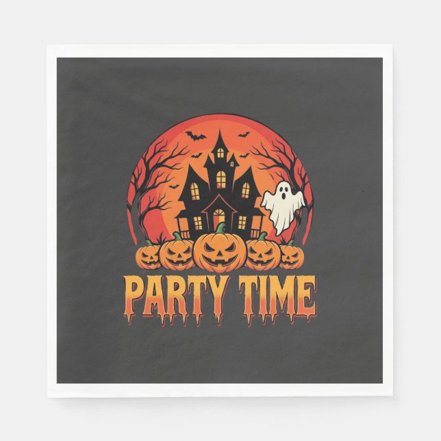 Halloween Festtid Spökpumpa Design_1 Pappersservett (Framsidan)