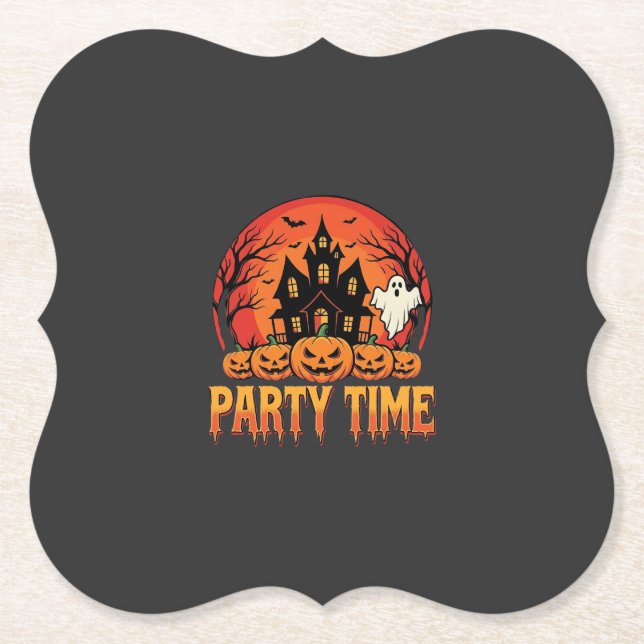 Halloween Festtid Spökpumpa Design_1 Underlägg Papper (Framsida)