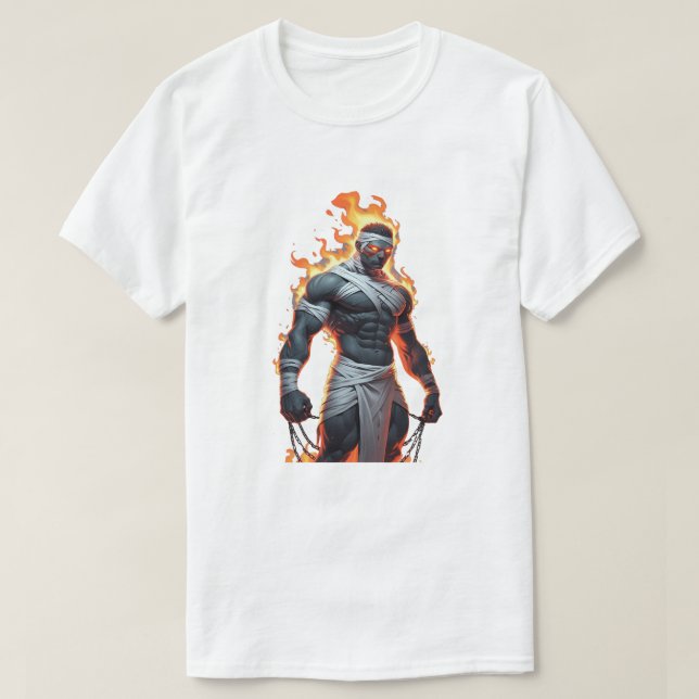 Halloween Fiery Mummy T-Shirt (Design framsida)