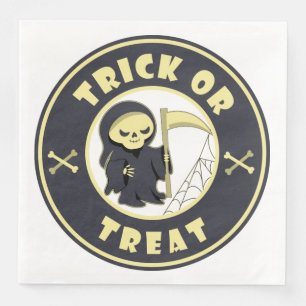 Halloween-figuren trick or treat-döden pappersservett