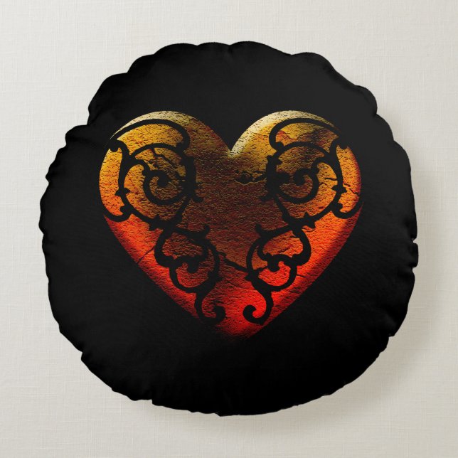 Halloween Filigree Goth Heart Dekorativ kudde (Framsidan)