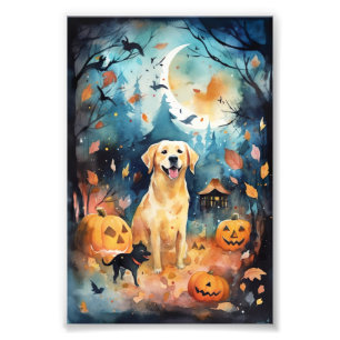Halloween Finlands lappund med pumpor Fototryck