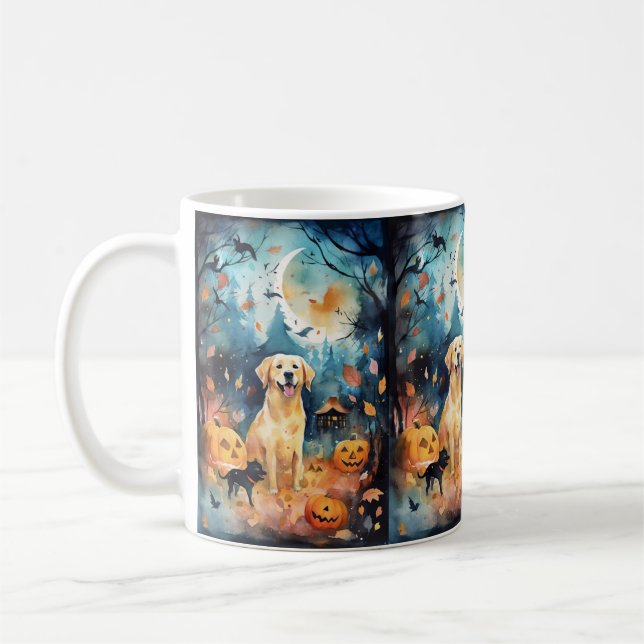Halloween Finlands lappund med pumpor Kaffemugg (Vänster)