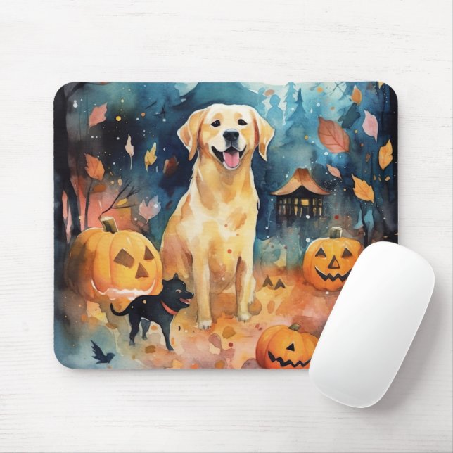Halloween Finlands lappund med pumpor Musmatta (Med mus)