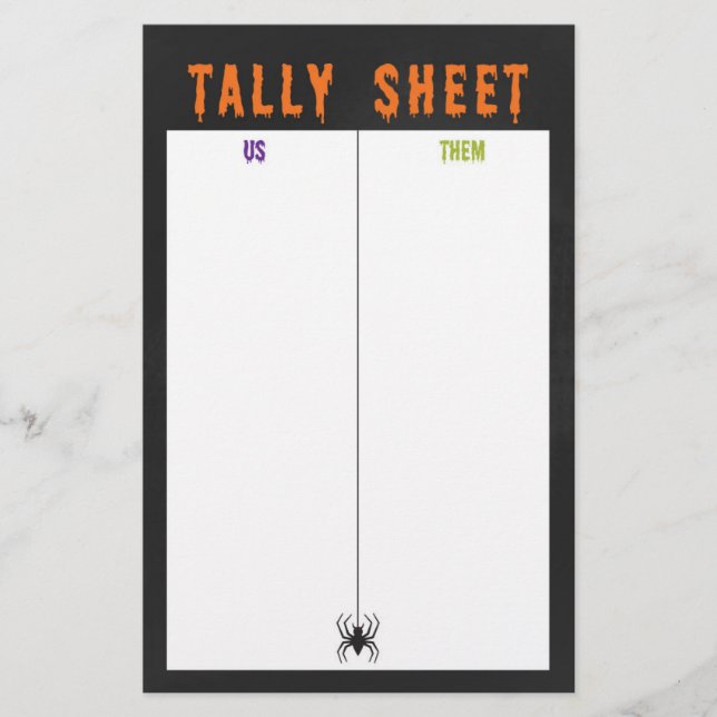 Halloween Firande Bunco Game Tally Lakan (Framsida)