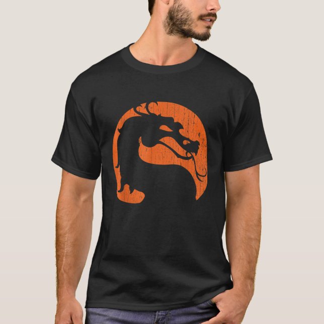 Halloween Fire Breathing Dragon Beast Pumpkin Jack T Shirt (Framsida)
