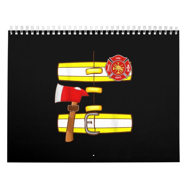Halloween Firefighter Costume Fan Men Kvinnor Kalender (Omslag)