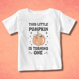 Halloween First Birthday Retro Pumpkin T Shirt