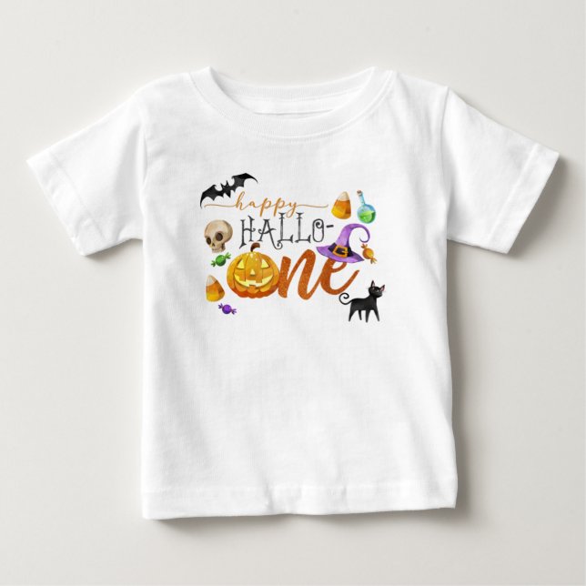Halloween First Birthday Shirt T Shirt (Framsida)