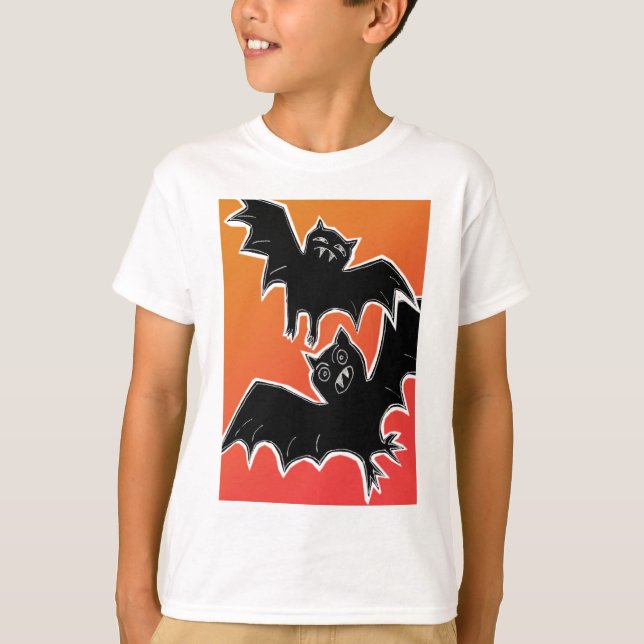 Halloween-Fladdermöss 2 Tee (Framsida)