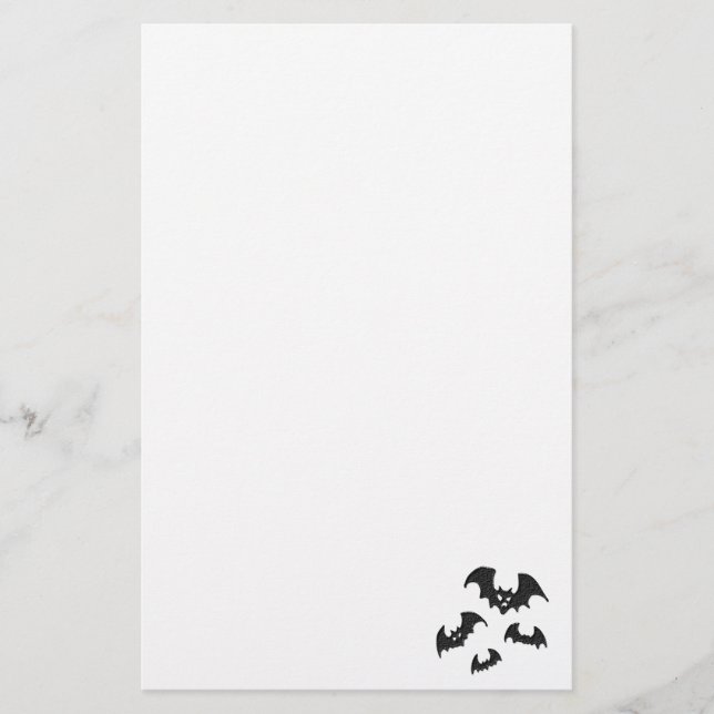 Halloween fladdermöss brevpapper (Framsida)