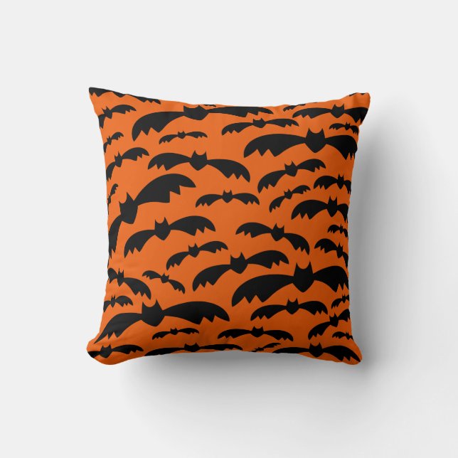 Halloween Fladdermöss Dekorativ kudde (Framsida)