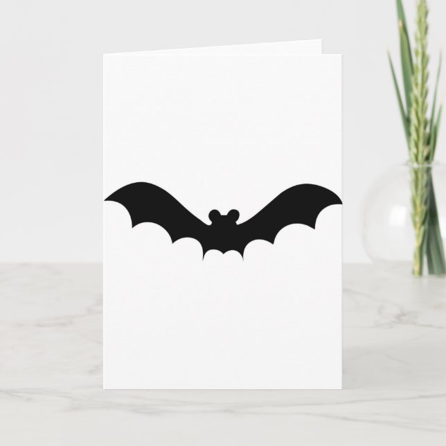 Halloween fladdermöss kort (Framsida)