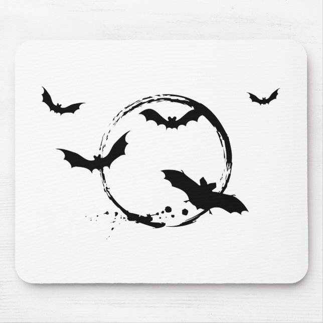 Halloween fladdermöss med månen musmatta (Framsidan)