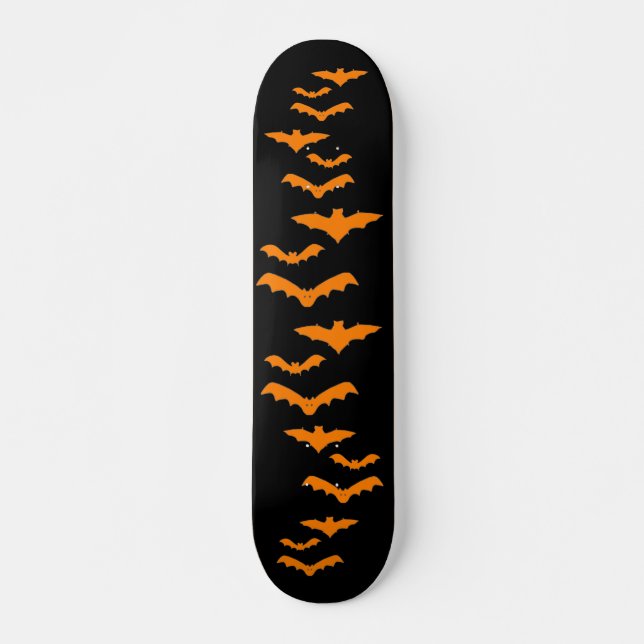 Halloween-Fladdermöss Mini Skateboard Bräda 18,5 Cm (Framsida)
