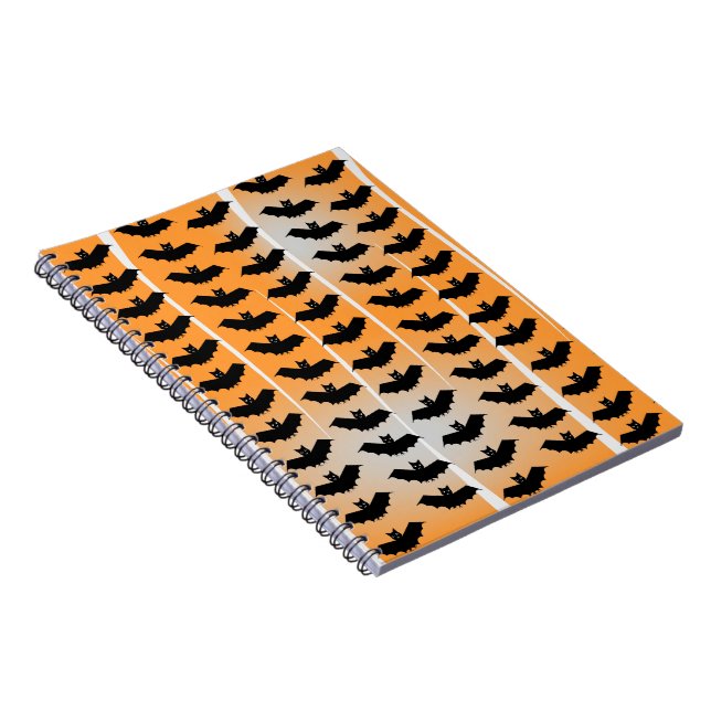 Halloween Fladdermöss Mönster Anteckningsbok (Högra Sidan)