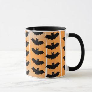 Halloween Fladdermöss Mönster Mugg