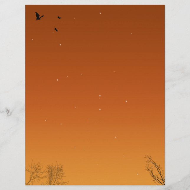 Halloween-Fladdermöss och Träd (Framsida)