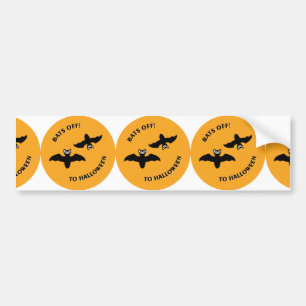 Halloween-Fladdermöss, Orange Bildekal
