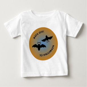 Halloween Fladdermöss Orange Blue T Shirt