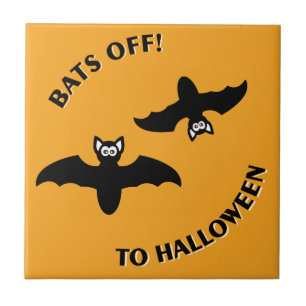 Halloween-Fladdermöss, Orange Kakelplatta
