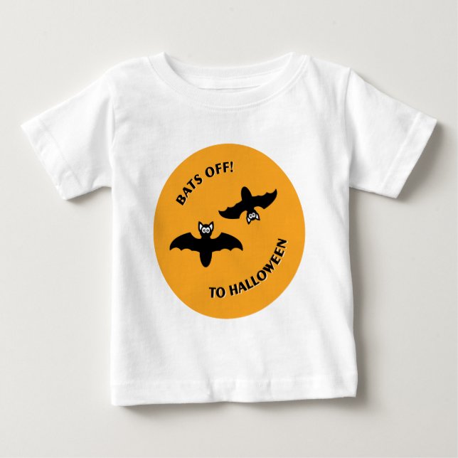 Halloween-Fladdermöss, Orange T-shirt (Framsida)