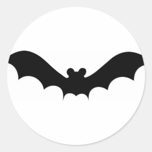 Halloween fladdermöss runt klistermärke