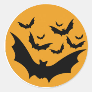 Halloween-Fladdermöss Runt Klistermärke