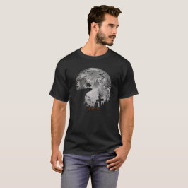 Halloween Fladdermöss Svarta katter Witchs Full Mo T Shirt