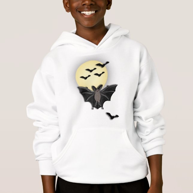 Halloween-Fladdermöss T Shirt (Framsida)