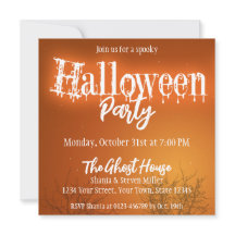 Halloween Fladdermöss Träd Orange Natten Party