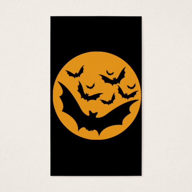 Halloween-Fladdermöss Visitkort (Framsidan)