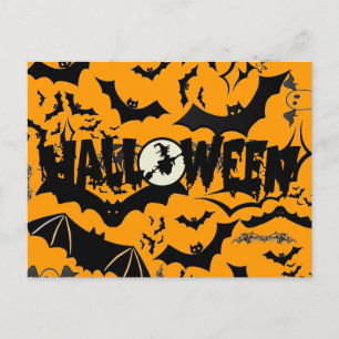 Halloween-Fladdermöss Vykort