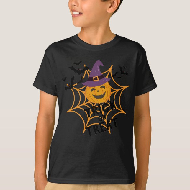 Halloween fladdermus-attack T-shirt (Framsida)