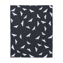 Halloween Fladdermus Black Fleece Blanket