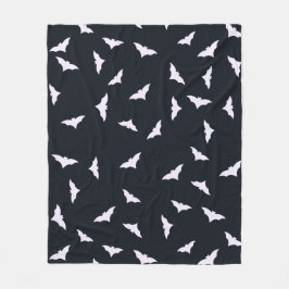 Halloween Fladdermus Black Fleece Blanket