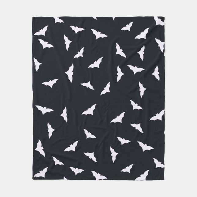 Halloween Fladdermus Black Fleece Blanket (Framsidan)