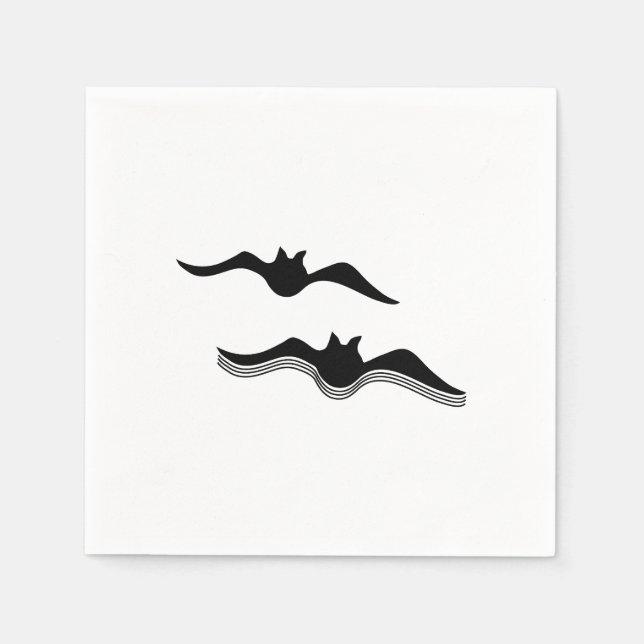 Halloween Fladdermus, Black Pappersservett (Framsidan)