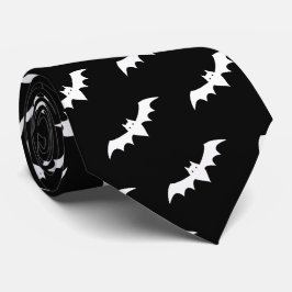 Halloween Fladdermus Black White Mönster Neck Tie Slips