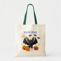 Halloween Fladdermus Candy Tote Bag v1