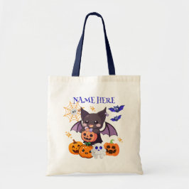 Halloween Fladdermus Candy Tote Bag v2 Tygkasse