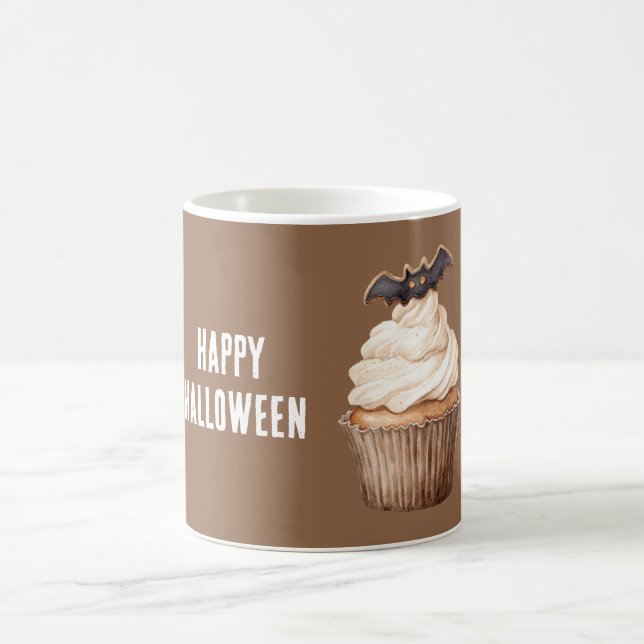 Halloween fladdermus-cupcake kaffemugg (Center)