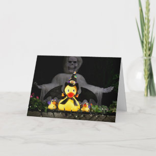 Halloween Fladdermus Ducky Woman skyddar och försv Kort