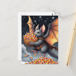Halloween fladdermus flygande ekorre hybrid med go vykort